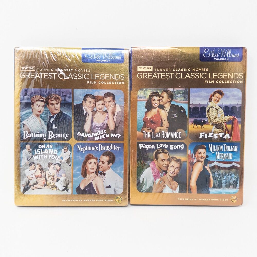 TCM Greatest Classic Legends Esther Williams Vol 1 2 DVD Sets New Sealed 8 Films